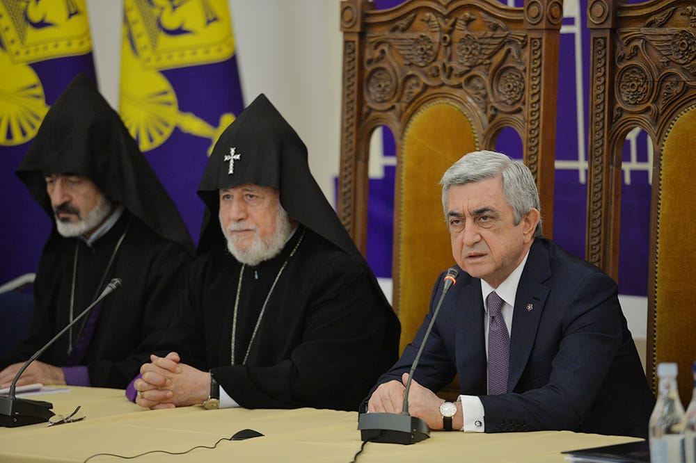 ՀՀ նախագահը ներկա գտնվեց Եկեղեցական-ներկայացուցչական ժողովին 12 08.1