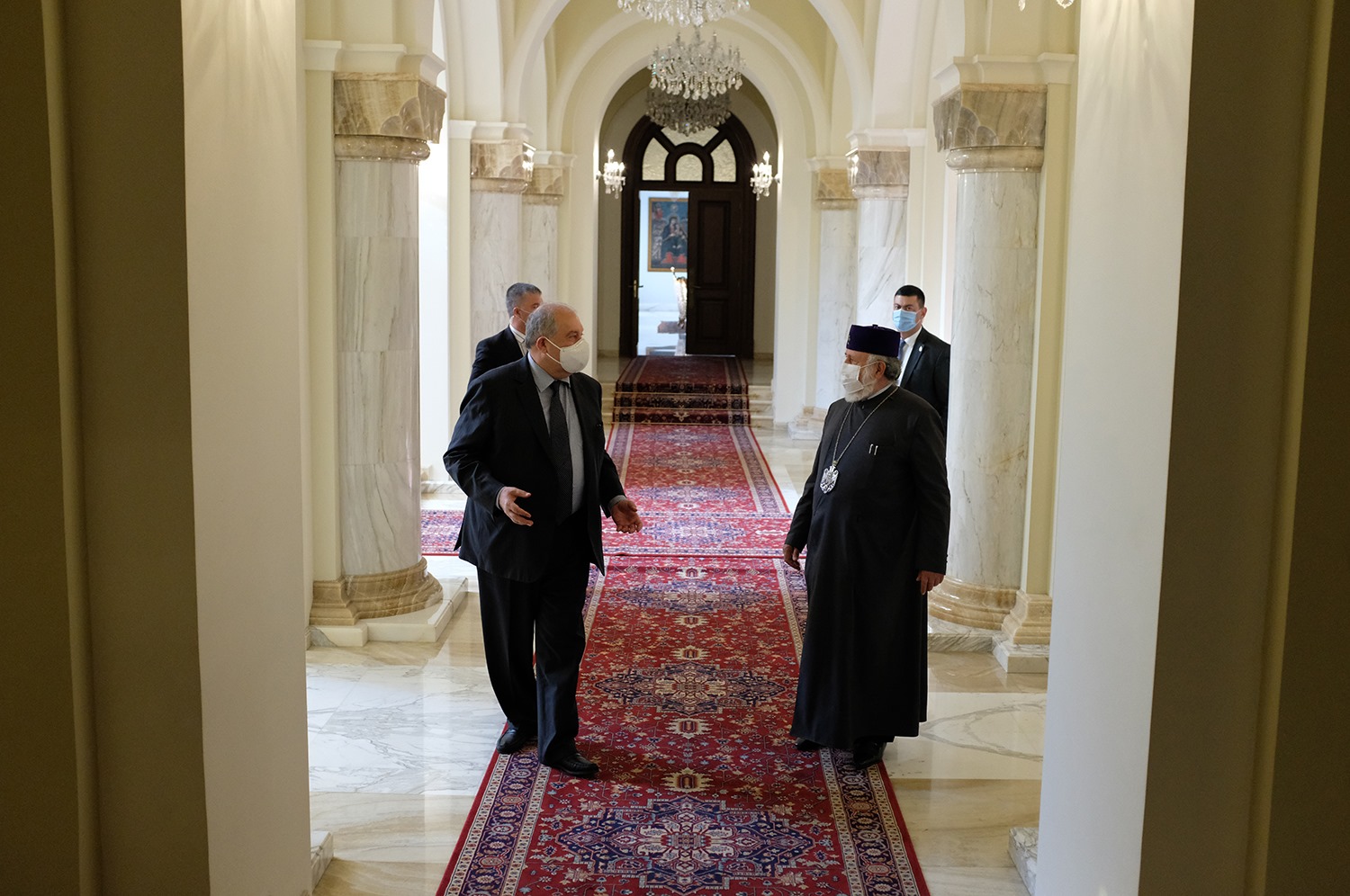 Նախագահ Արմեն Սարգսյանը Մայր Աթոռում հանդիպել է Ամենայն Հայոց Կաթողիկոսի հետ 12 Armen Sargsyan2