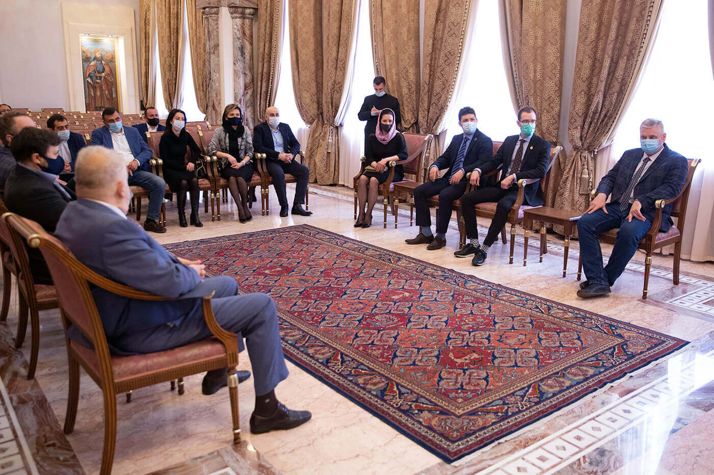 Հանդիպում 1921 թ․ մոսկովյան պայմանագրի 100-ամյակի առիթով հրավիրված կլոր սեղան-քննարկման մասնակիցների հետ 14 19 3