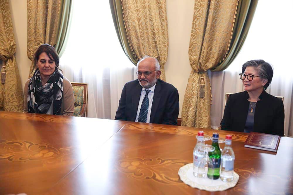 Ամենայն Հայոց Կաթողիկոսն ընդունեց տեղեկատվական տեխնոլոգիաների ոլորտում 2022 թ. ՀՀ պետական մրցանակի դափնեկրին (նկարներ) 14 TT volorti dapnekir 3