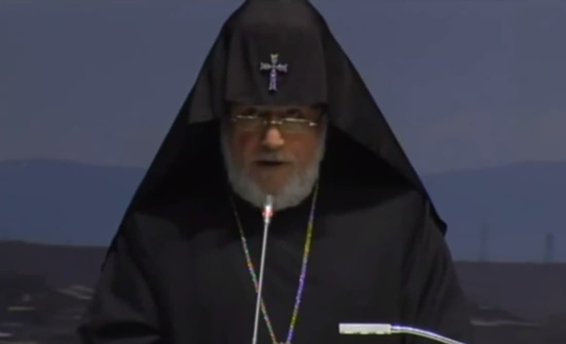 Ամենայն Հայոց Կաթողիկոսի խոսքը «Ընդդեմ ցեղասպանության հանցագործության» համաժողովի բացմանը (տեսանյութ) 52 Garegin B forum1