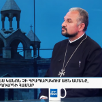 Մայր Աթոռ Սուրբ Էջմիածնի Տեղեկատվական համակարգի տնօրեն Տեր Վահրամ քահանա Մելիքյանի հարցազրույցը «ԱրմՆյուզ» հեռուստաընկերությանը (տեսանյութ) 12 Ter Vahram 157