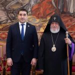 Ամենայն Հայոց Կաթողիկոսն ընդունեց Վրաստանի խորհրդարանի նախագահին 12 07.04.2022 12