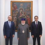 Ամենայն Հայոց Կաթողիկոսն ընդունեց Մաշտոցյան Մատենադարանի տնօրենին և փոխտնօրենին 13 Matenadarani tnoren 1
