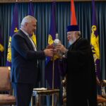 Ամենայն Հայոց Կաթողիկոսն ընդունեց ազգային բարերար, Մյուռոնօրհնեքի կնքահայր տիար Սամվել Կարապետյանին 27 Samvel Karapetyan